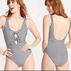 Old Navy gingham one piece swimsuit